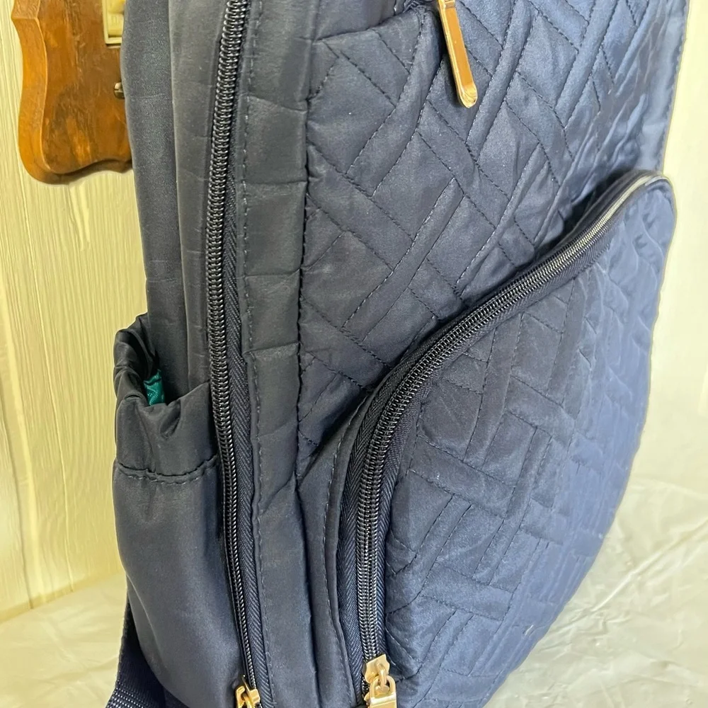 Elegant Navy Quilted Baby Bag